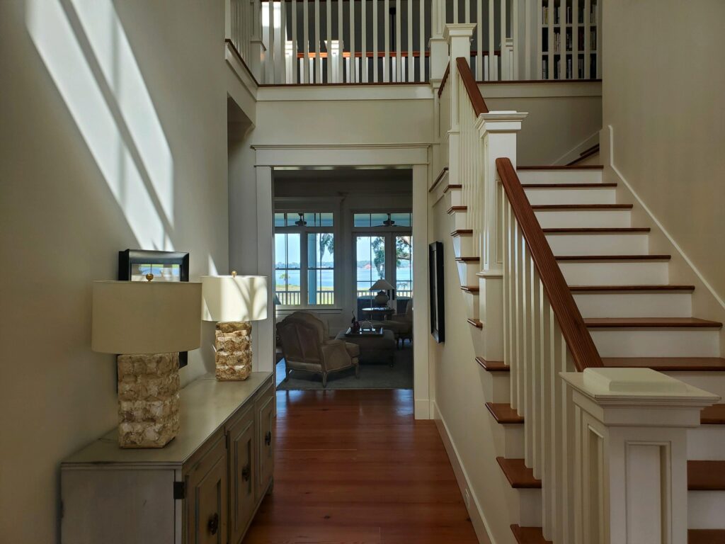 Interior view of Toth Residence facing the rear of the home from the front door